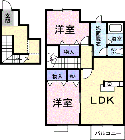 栃木県佐野市奈良渕町 堀米駅 2LDK アパート 賃貸物件詳細