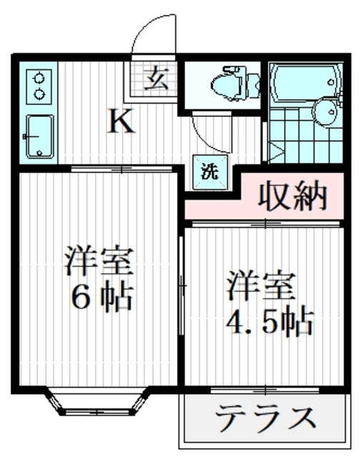 埼玉県草加市草加１ 草加駅 2K アパート 賃貸物件詳細
