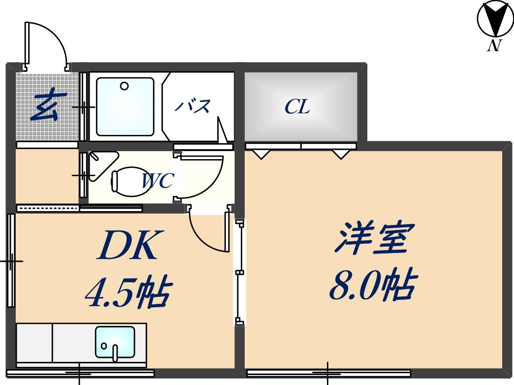 杉田荘 2階 1DK 賃貸物件詳細