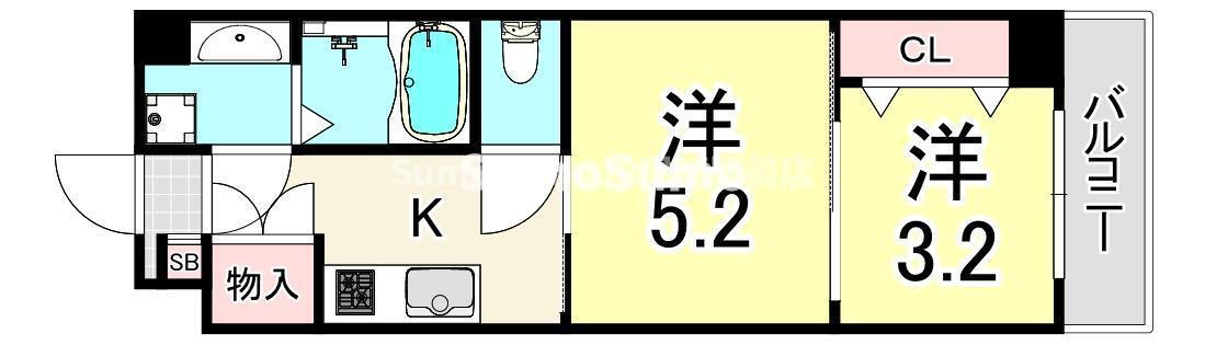 兵庫県尼崎市武庫川町４ 武庫川駅 2K マンション 賃貸物件詳細