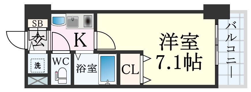兵庫県神戸市中央区古湊通１ 神戸駅 1K マンション 賃貸物件詳細