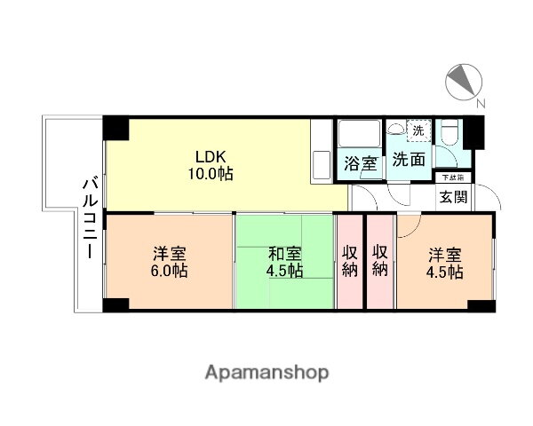 アシスト第８富山マンション 2階 3LDK 賃貸物件詳細