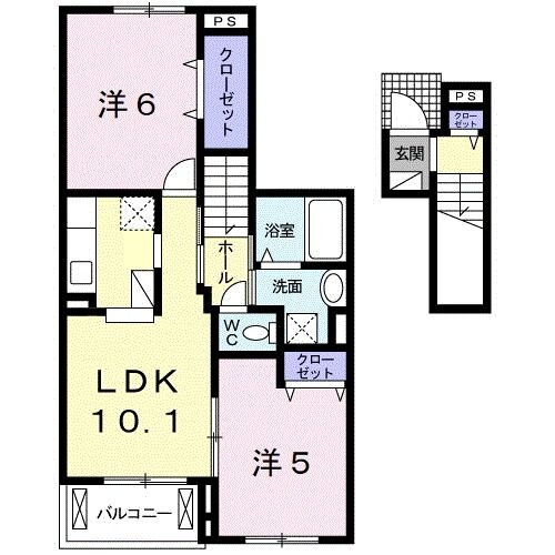 和歌山県和歌山市有本 紀伊中ノ島駅 2LDK アパート 賃貸物件詳細