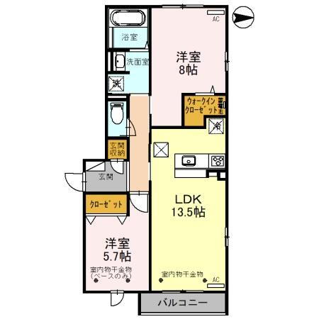 Ｃｉｅｌｄａｇｅ（シエルデイジ） 1階 2LDK 賃貸物件詳細