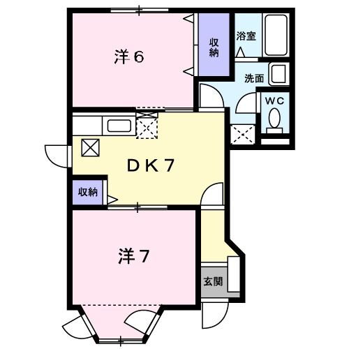 エンドレスＢ 1階 2DK 賃貸物件詳細