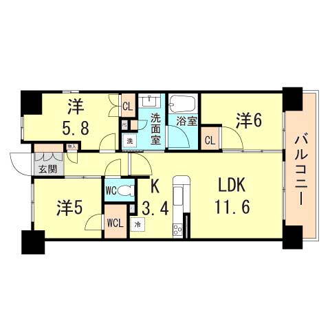 兵庫県明石市大久保町ゆりのき通２ 大久保駅 3LDK マンション 賃貸物件詳細