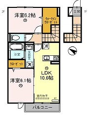 兵庫県明石市魚住町金ケ崎 大久保駅 2LDK アパート 賃貸物件詳細