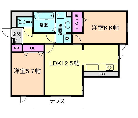 Ｄ－ｒｅｓｉｄｅｎｃｅ五月丘 1階 2LDK 賃貸物件詳細