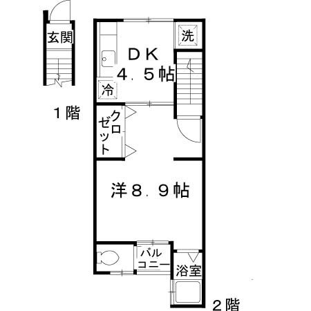 大阪府堺市堺区百舌鳥夕雲町１ 三国ヶ丘駅 1DK アパート 賃貸物件詳細