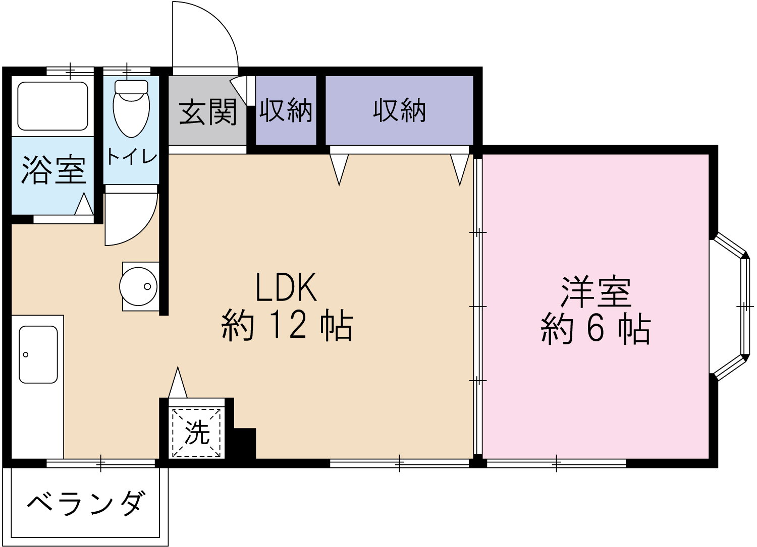 坂元コーポ 4階 1LDK 賃貸物件詳細