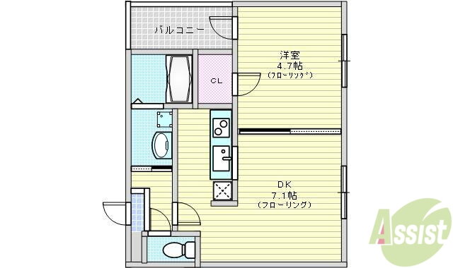 大阪府吹田市内本町３ 吹田駅 1DK アパート 賃貸物件詳細