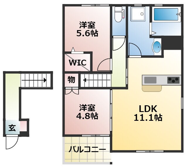 滋賀県大津市穴太１ 唐崎駅 2LDK アパート 賃貸物件詳細