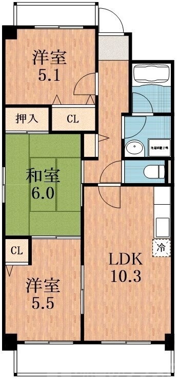 デイグラン天王寺ＥＡＳＴ 3階 3LDK 賃貸物件詳細
