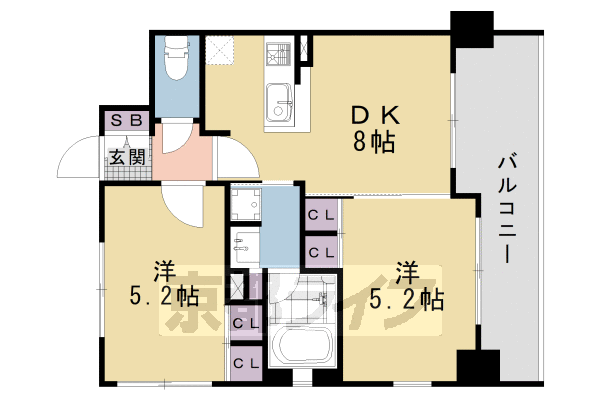 京都府京都市下京区七条御所ノ内北町 西大路駅 2LDK マンション 賃貸物件詳細