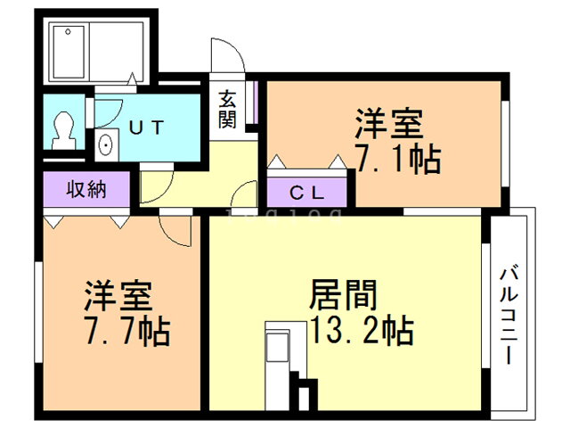 北海道函館市海岸町 千歳町駅 2LDK マンション 賃貸物件詳細