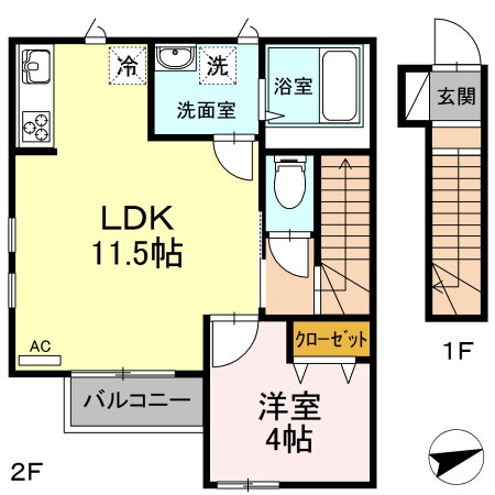 宮城県仙台市宮城野区五輪２ 宮城野原駅 1LDK アパート 賃貸物件詳細