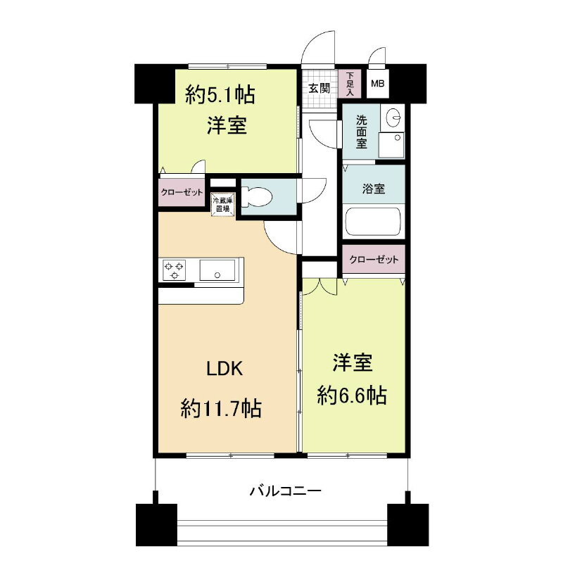 福岡県福岡市中央区舞鶴１ 天神駅 2LDK マンション 賃貸物件詳細