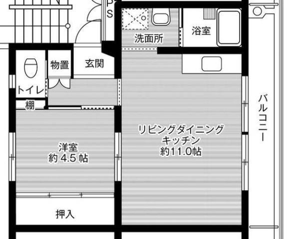ビレッジハウス伊万里４号棟 3階 1LDK 賃貸物件詳細