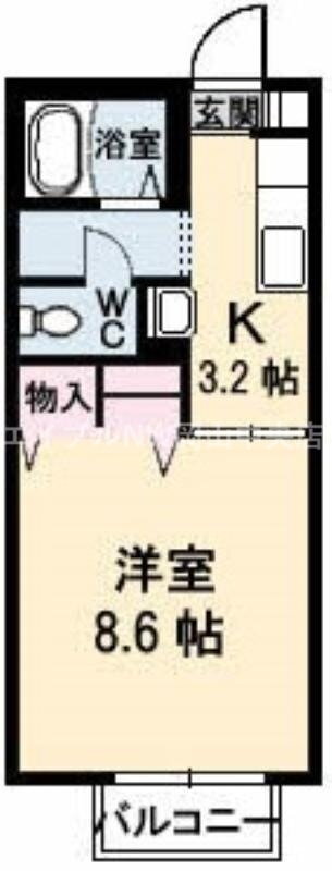 岡山県岡山市北区花尻ききょう町 北長瀬駅 1K アパート 賃貸物件詳細
