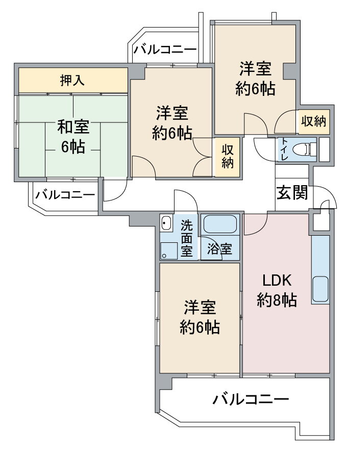 サンシティ小幡 1階 4LDK 賃貸物件詳細