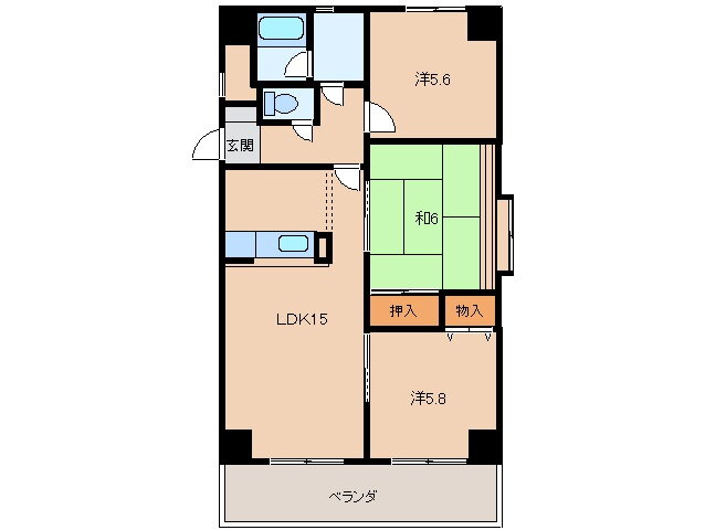 和歌山県和歌山市大谷 紀ノ川駅 3LDK マンション 賃貸物件詳細