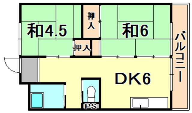 兵庫県尼崎市南清水 猪名寺駅 2DK マンション 賃貸物件詳細