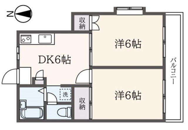 神奈川県横浜市港北区新吉田東６ 綱島駅 2DK マンション 賃貸物件詳細