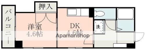 ドムス水前寺 2階 1DK 賃貸物件詳細