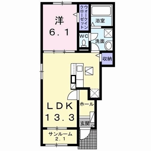 ニューライズ行橋　ＩＩ 1階 1LDK 賃貸物件詳細