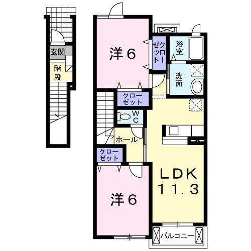 栃木県大田原市加治屋 野崎駅 2LDK アパート 賃貸物件詳細