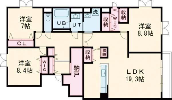 北海道函館市松陰町 杉並町駅 3LDK マンション 賃貸物件詳細