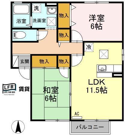 山口県周南市大字久米 周防花岡駅 2LDK アパート 賃貸物件詳細