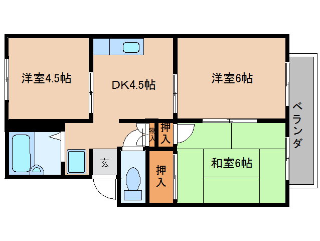 奈良県五條市今井２ 五条駅 3DK アパート 賃貸物件詳細