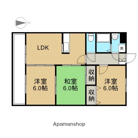 ユーミーマンション宮尾 2階 3LDK 賃貸物件詳細