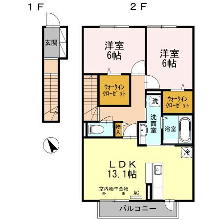 高知県香南市野市町西野 のいち駅 2LDK アパート 賃貸物件詳細