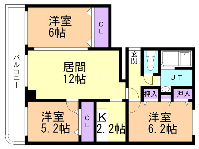 北海道札幌市白石区北郷七条４ 白石駅 3LDK マンション 賃貸物件詳細
