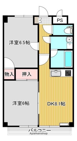 エクセルシオール北村 7階 2DK 賃貸物件詳細