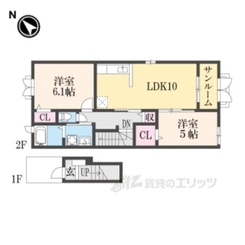 滋賀県長浜市三和町 長浜駅 2LDK アパート 賃貸物件詳細