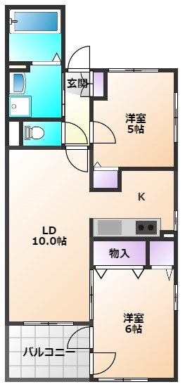 東京都小平市上水本町２ 鷹の台駅 2LDK マンション 賃貸物件詳細