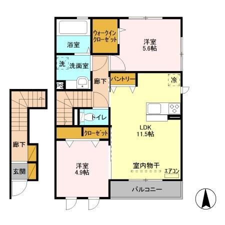 千葉県流山市木３ 南流山駅 2LDK アパート 賃貸物件詳細