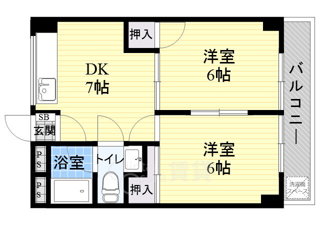 大阪府大阪市東淀川区豊里４ だいどう豊里駅 2DK マンション 賃貸物件詳細