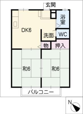 岐阜県可児市徳野南２ 日本ライン今渡駅 2DK アパート 賃貸物件詳細