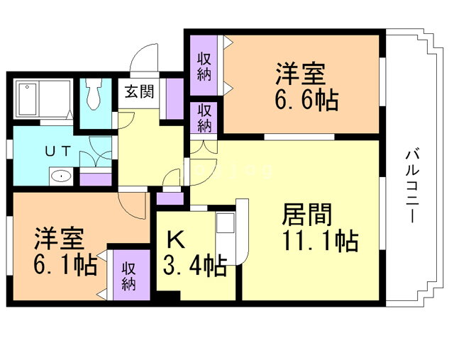 北海道札幌市白石区北郷一条９ 平和駅 2LDK マンション 賃貸物件詳細