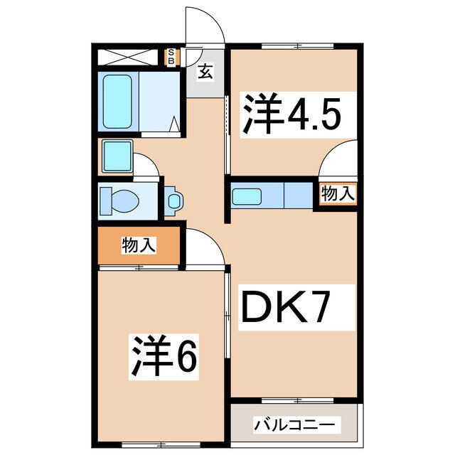 ニューグリーンハイツ 3階 2DK 賃貸物件詳細