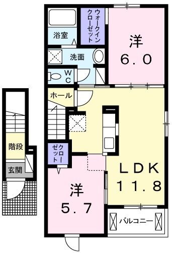 栃木県さくら市喜連川 氏家駅 2LDK アパート 賃貸物件詳細