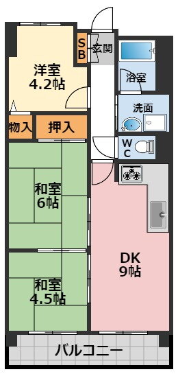 アプリーレ武庫川 2階 3DK 賃貸物件詳細