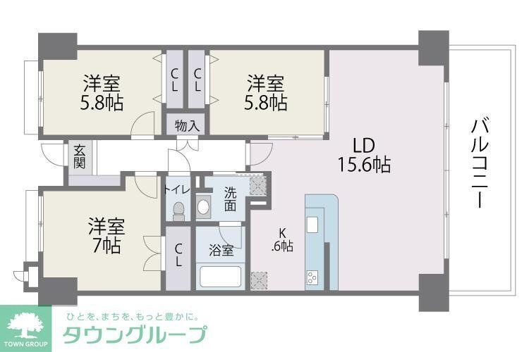 アイランドシティインフィニガーデンサウス 14階 3LDK 賃貸物件詳細