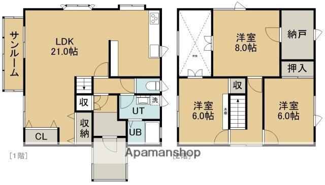 北海道函館市山の手２ 3LDK 一戸建て 賃貸物件詳細