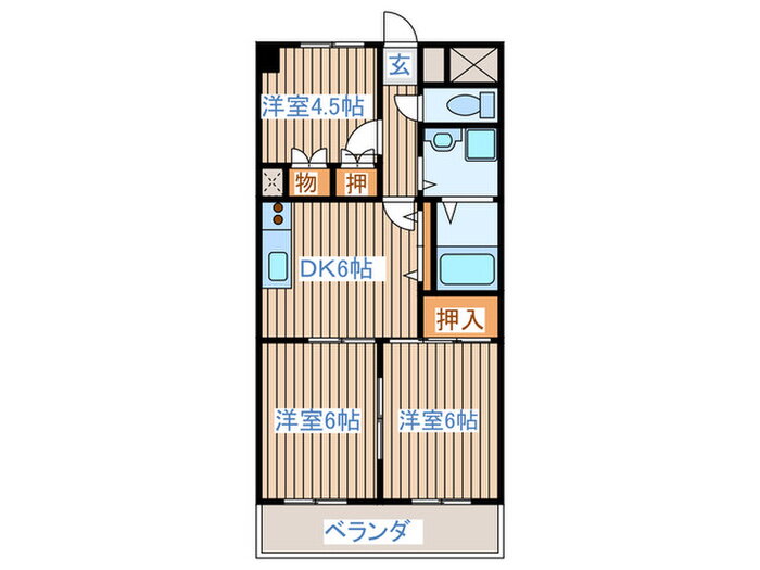 宮城県仙台市若林区穀町 河原町駅 3DK マンション 賃貸物件詳細