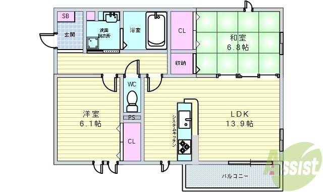 大阪府池田市鉢塚１ 池田駅 2LDK アパート 賃貸物件詳細